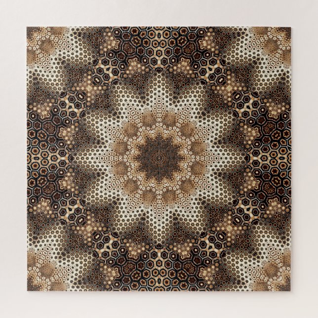 Quebra-cabeça Mandala with Hexagonal Elements (Vertical)