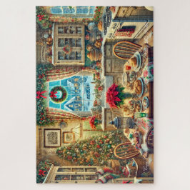 Quebra-cabeça Manhã de Natal Cozy na cozinha