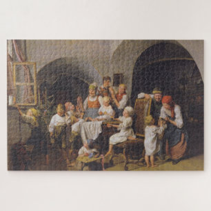 Quebra-cabeça Manhã de Natal (por Ferdinand Georg Waldmüller)