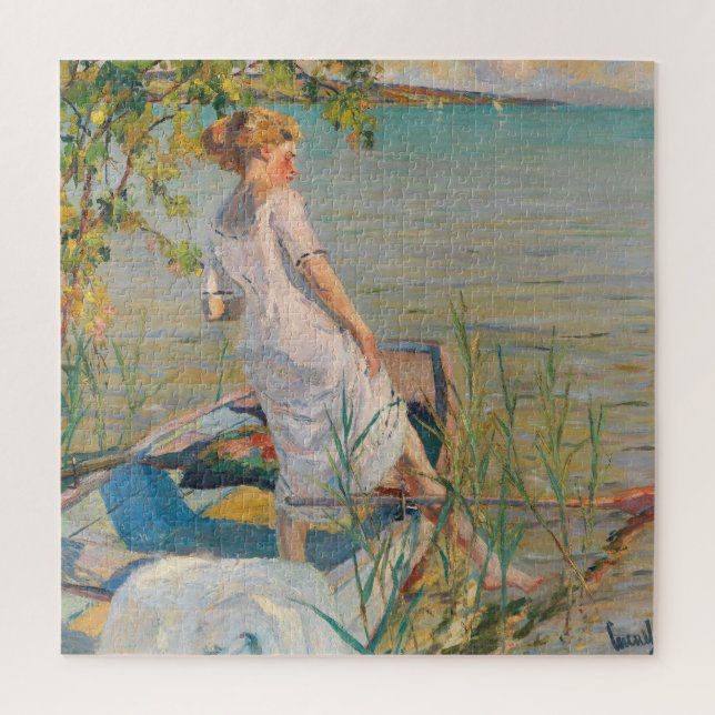 Quebra-cabeça Manhã de Verão no lago Starnberg | Edward Cucuel (Vertical)