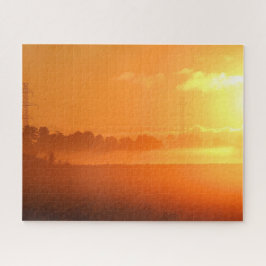 Quebra-cabeça Manhã, nascer do sol com nevoeiro