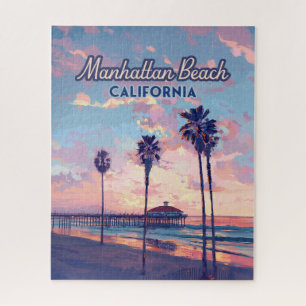 Quebra-cabeça Manhattan Beach California Los Angeles Retro