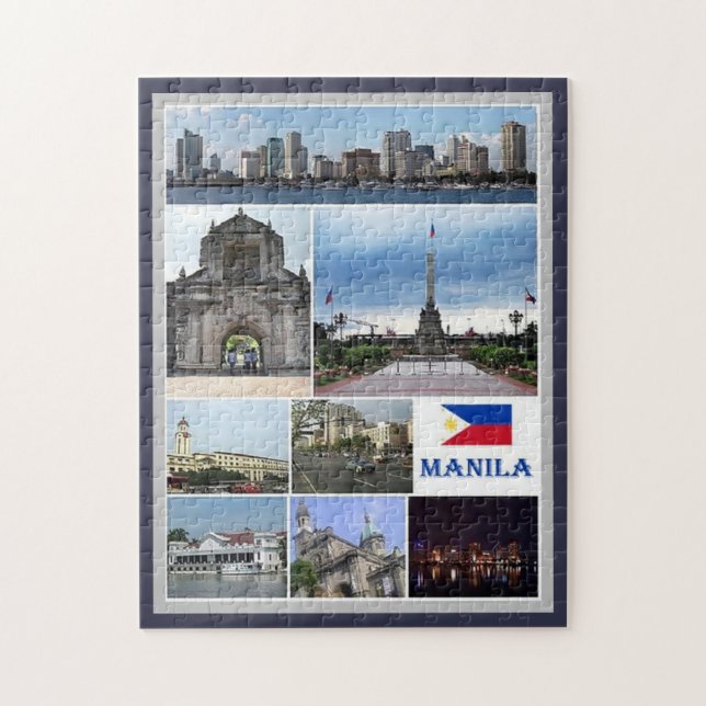 Quebra-cabeça Manila - Filipinas - Mosaico - (Vertical)