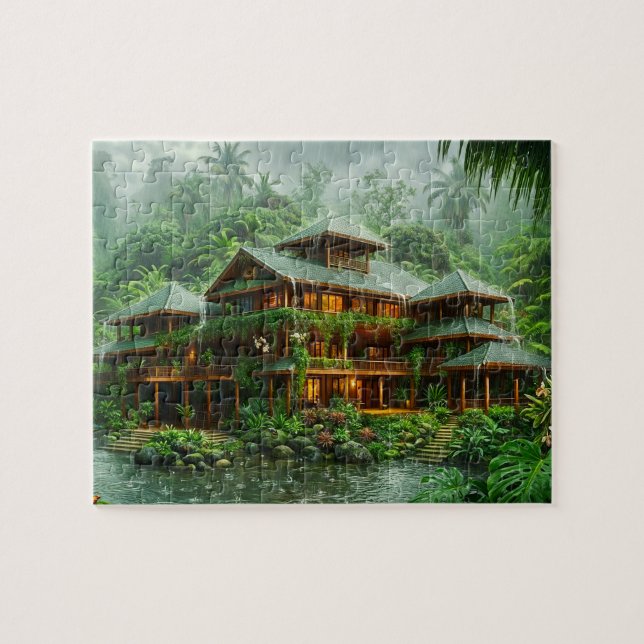 Quebra-cabeça Mansão da Floresta Tropical (Horizontal)