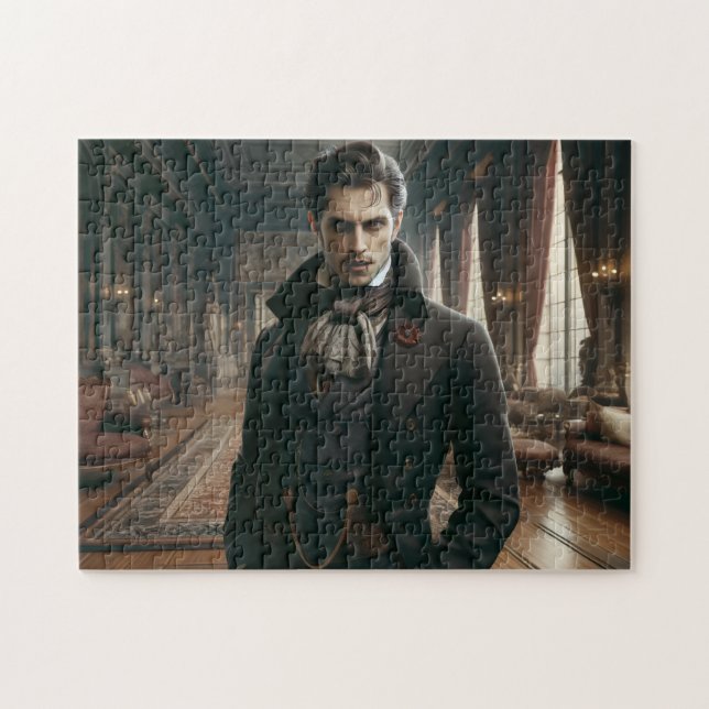 Quebra-cabeça Mansão Nobre de Vampiro Gótico (Horizontal)