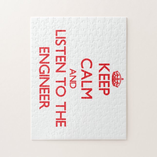 Quebra-cabeça Mantenha a calma e escute o engenheiro (Vertical)