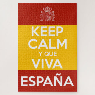 Quebra-cabeça Mantenha a Calma e que viva a Espanha