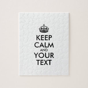 Quebra-cabeça MANTENHA O CALM Personalizado e o TEXTO