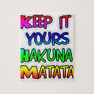 Quebra-cabeça MANTENHA SEUS PRESENTES Hakuna Matata