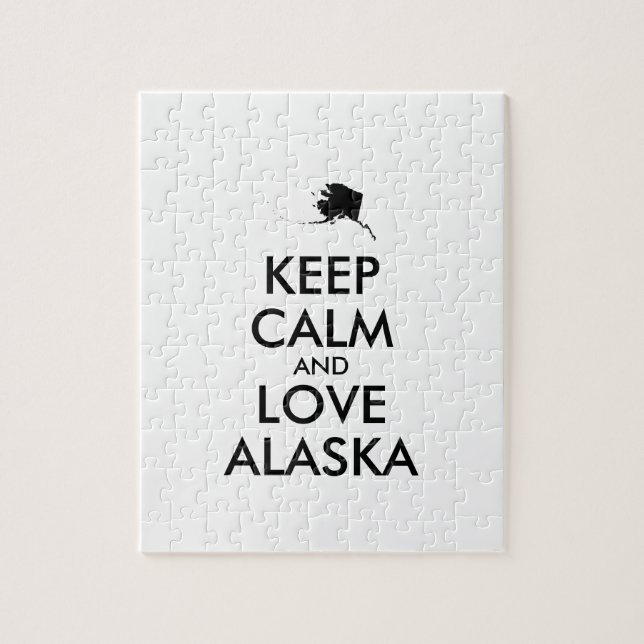 Quebra-cabeça MANTER CALM e AMAR ALASKA personalizáveis (Vertical)