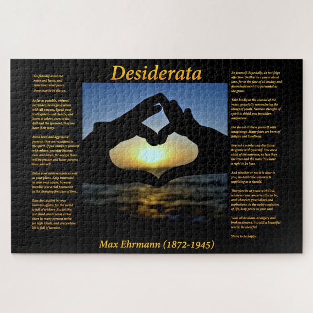 Quebra-cabeça Mão de silhueta com eles faz coração  (Horizontal)