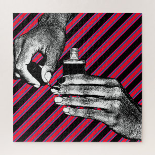 Quebra-cabeça Mão pintando unhas Manicure Maquiagem Beleza