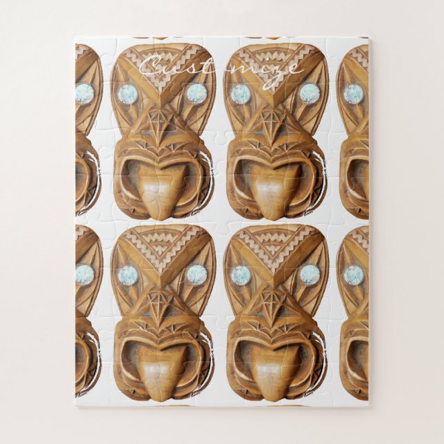 Quebra-cabeça Maori Tiki Face Thunder_Cove (Vertical)