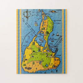 Quebra-cabeça Map of Block Island 11x14