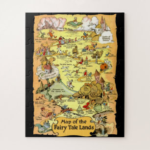 Quebra-cabeça Map of the Fairy Tale Lands