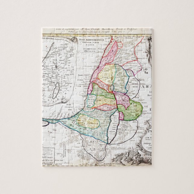 Quebra-cabeça Mapa 1750 dos herdeiro de Homann de Israel (Vertical)