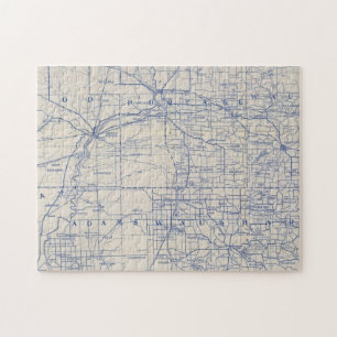 Quebra-cabeça Mapa 2 da Bicicleta de Wisconsin