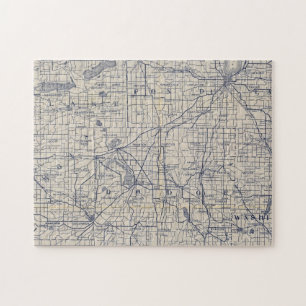 Quebra-cabeça Mapa 4 da Bicicleta de Wisconsin