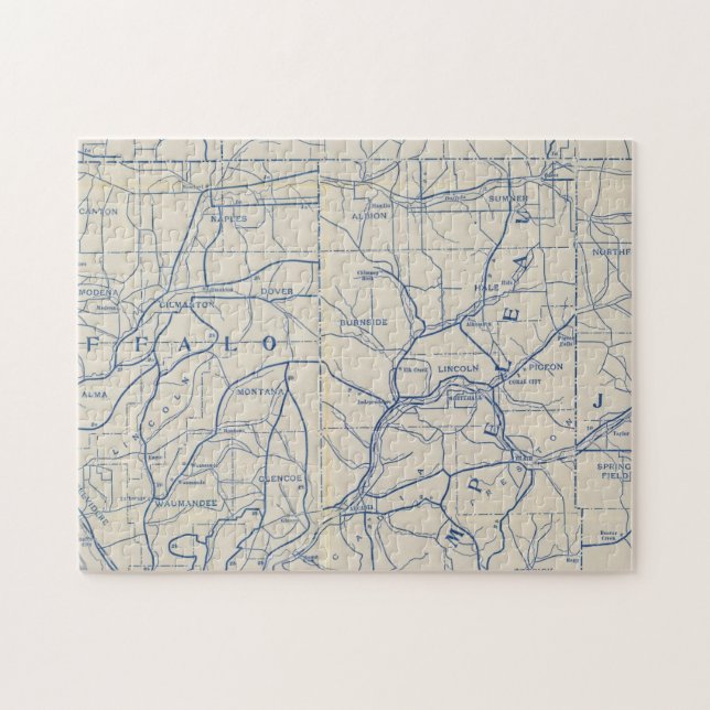 Quebra-cabeça Mapa 6 da Bicicleta de Wisconsin (Horizontal)