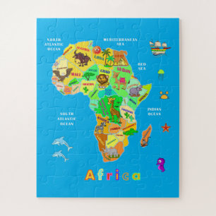 Quebra-cabeça Mapa Africano para Crianças