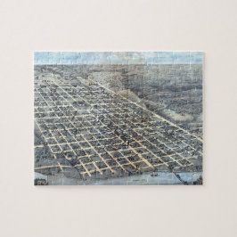 Quebra-cabeça Mapa Antigo Aéreo da Cidade de Austin, Texas de 18