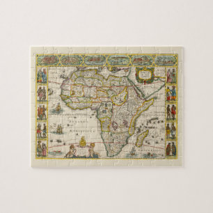 Quebra-cabeça Mapa Antigo da África por Hondius e Jansson