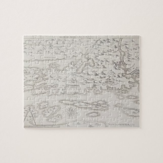 Quebra-cabeça Mapa antigo da Croácia (Horizontal)