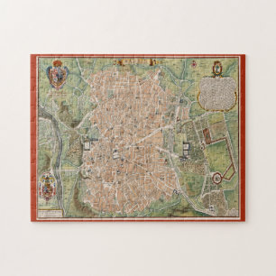 Quebra-cabeça Mapa antigo da Espanha de Madrid