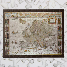 Quebra-cabeça Mapa antigo da Europa por Willem Jansz Blaeu, c161