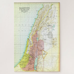 Quebra-cabeça Mapa antigo da Palestina Saul 1020BC