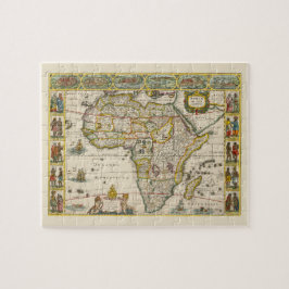 Quebra-cabeça Mapa Antigo de África por Hondius e Jansson