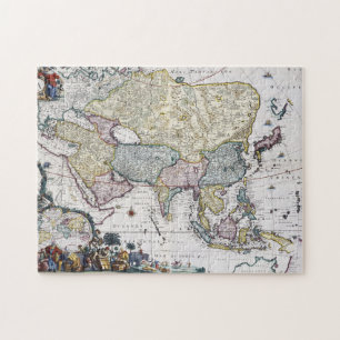 Quebra-cabeça Mapa antigo de Ásia 1696