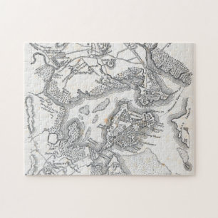 Quebra-cabeça Mapa antigo de Boston 1775-1776