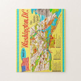 Quebra-cabeça Mapa Antigo de Washington DC 11x14