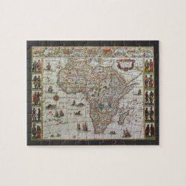 Quebra-cabeça Mapa Antigo do Mundo Antigo da África, c. 1635