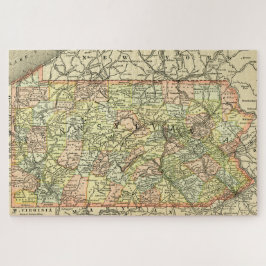 Quebra-cabeça Mapa Antiquado da Pensilvânia