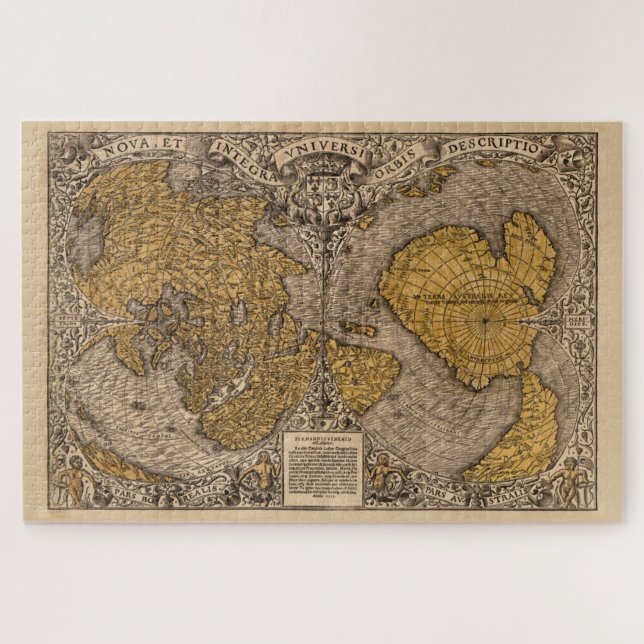 Quebra-cabeça Mapa Antiquado do Século XVI em 1500 (Horizontal)