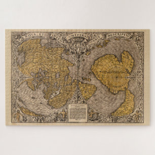 Quebra-cabeça Mapa Antiquado do Século XVI na Vintage 1500