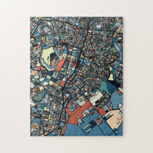 Quebra-cabeça Mapa colorido de Tokyo