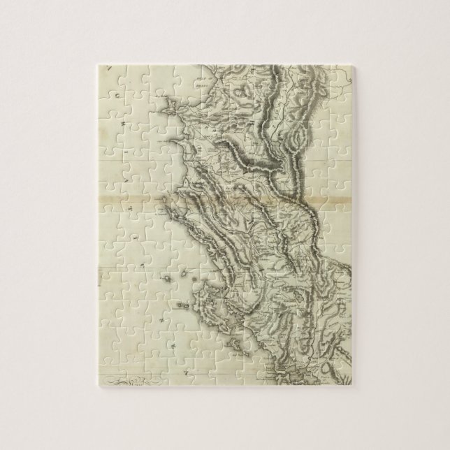 Quebra-cabeça Mapa da Albânia (Vertical)