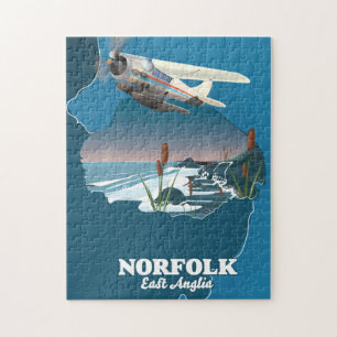 Quebra-cabeça Mapa da Ânglia Oriental de Norfolk