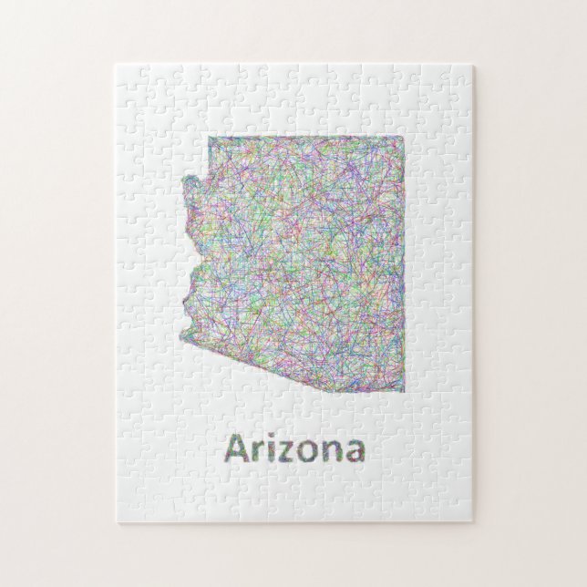 Quebra-cabeça Mapa da arizona (Vertical)