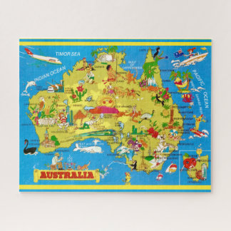 Quebra-cabeça Mapa da Austrália 16x20