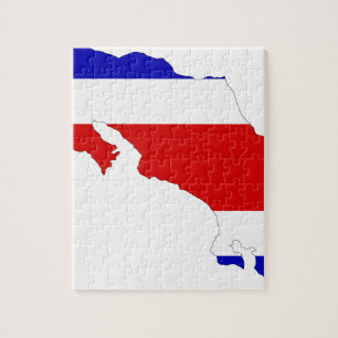 Quebra-cabeça Mapa da bandeira de Costa Rica