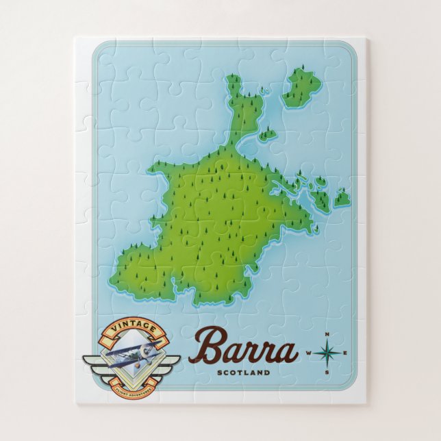 Quebra-cabeça Mapa da Barra Escócia (Vertical)