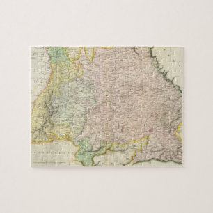 Quebra-cabeça Mapa da Baviera Alemanha (1814)