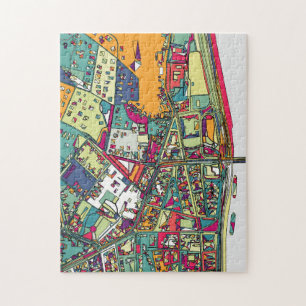 Quebra-cabeça Mapa da cidade de Budapest, Hungria  