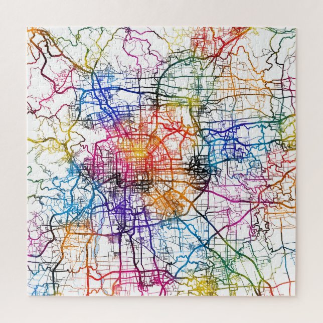 Quebra-cabeça Mapa da cidade de Pequim na China (Vertical)