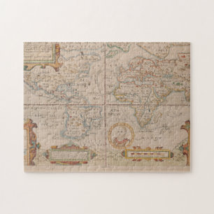 Quebra-cabeça Mapa da circunavegação de Drake do globo