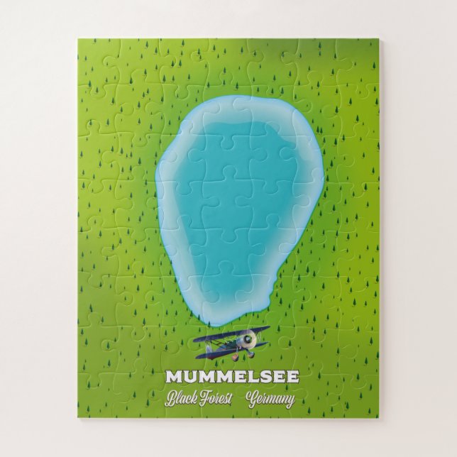 Quebra-cabeça Mapa da Floresta Negra na Alemanha. (Vertical)